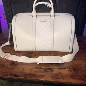 Gucci Ivory Travel Bag with Strap
